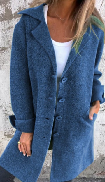 Button Front Long Coat
