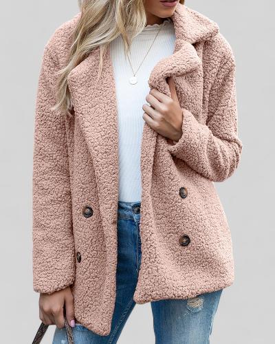 Button Front Fleece Coat