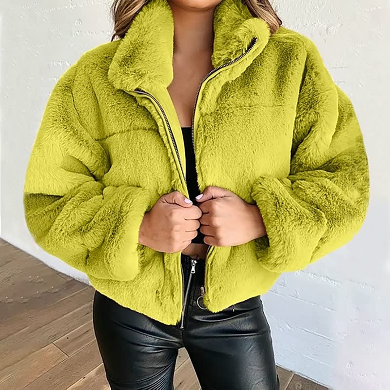 Faux Fur Zip Jacket