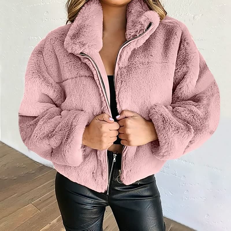 Faux Fur Zip Jacket