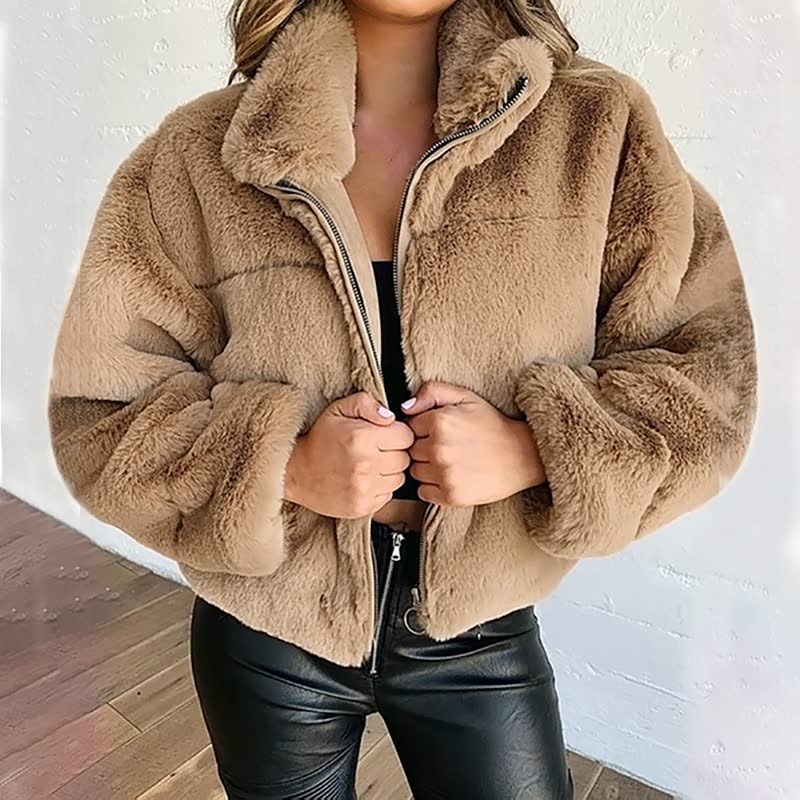 Faux Fur Zip Jacket