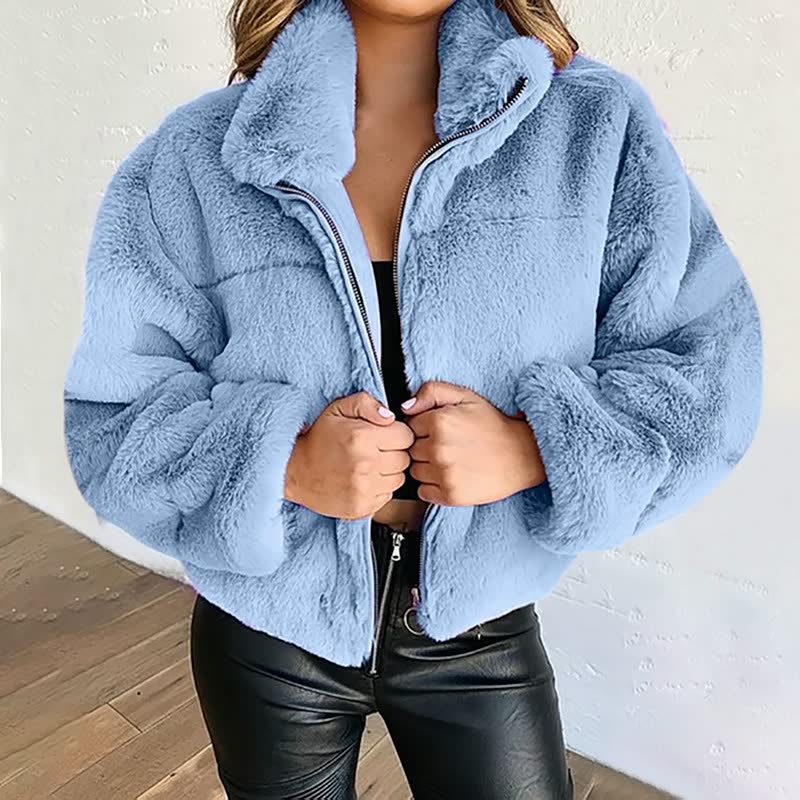 Faux Fur Zip Jacket