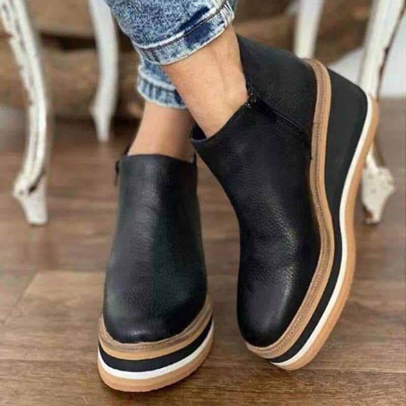 Fall Platform Zip Boots