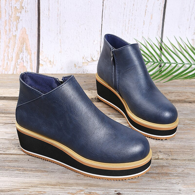 Fall Platform Zip Boots