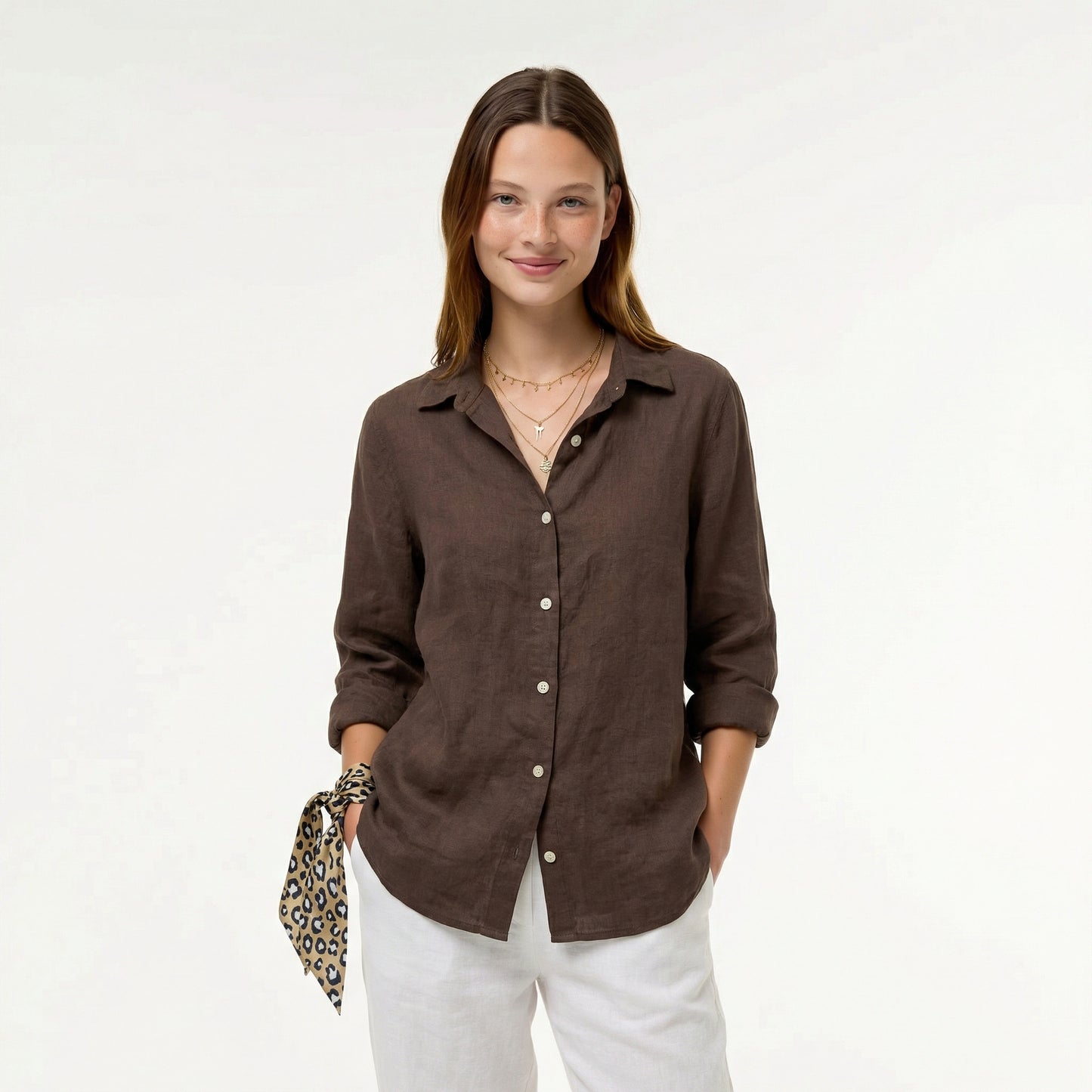Lightweight Casual Shirt - Button Front, Classic Collar