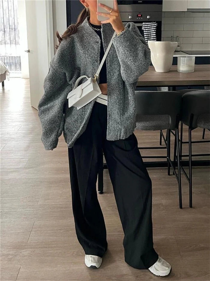 Oversized Button-Up Jacket