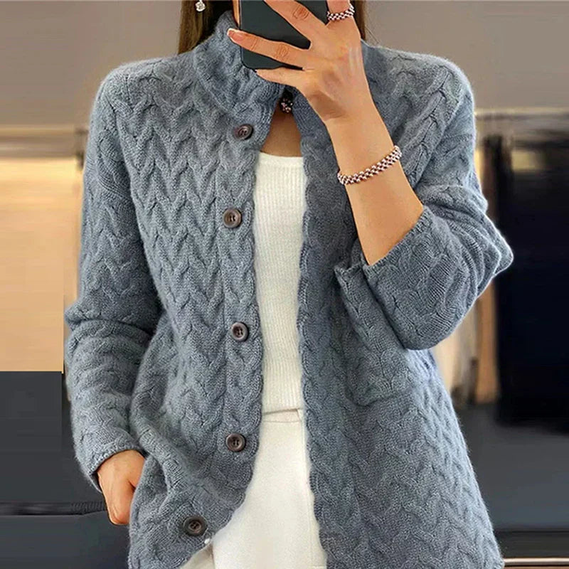 Fall Textured Button Cardigan