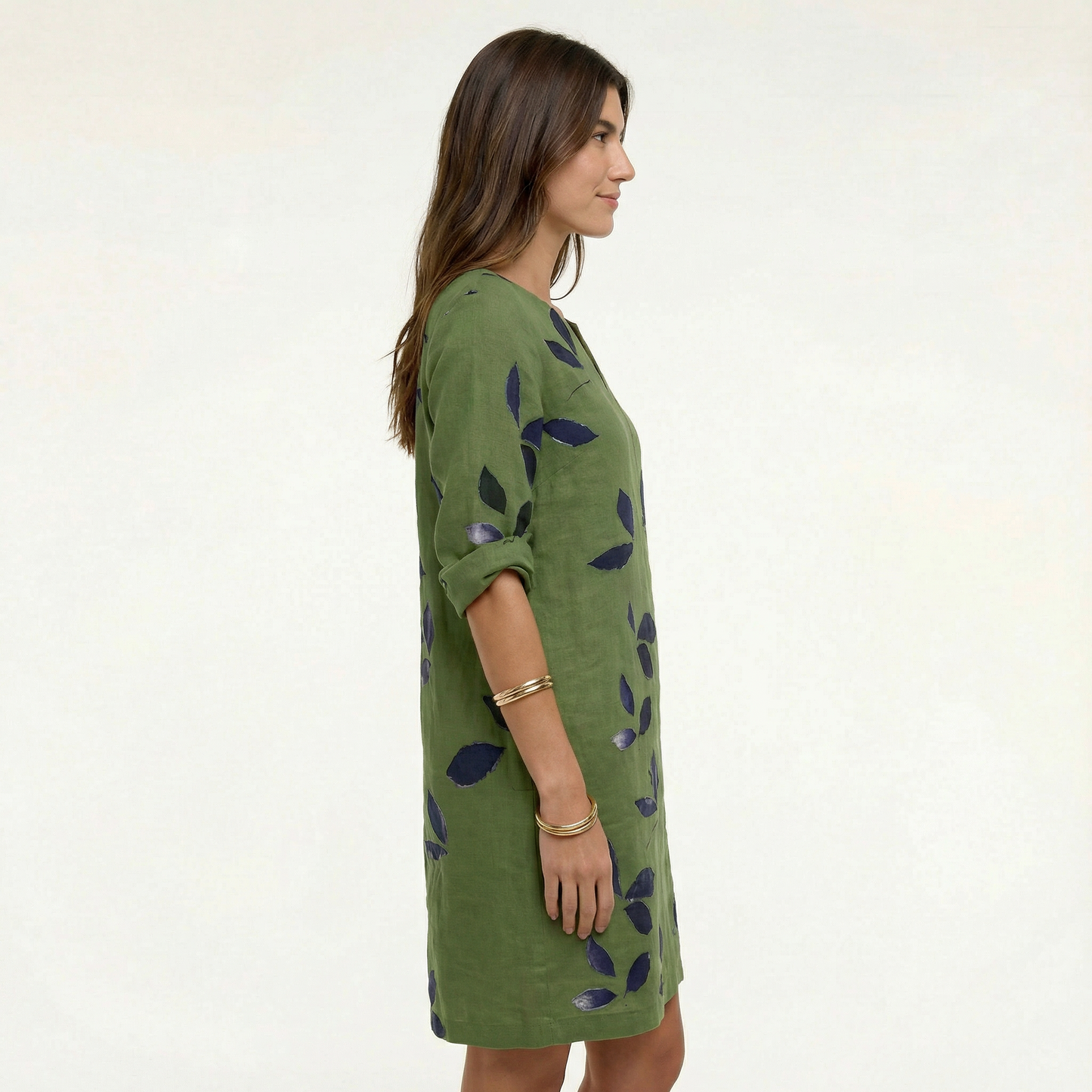 Summer Casual Dress - Minimalist Design, Subtle Pattern