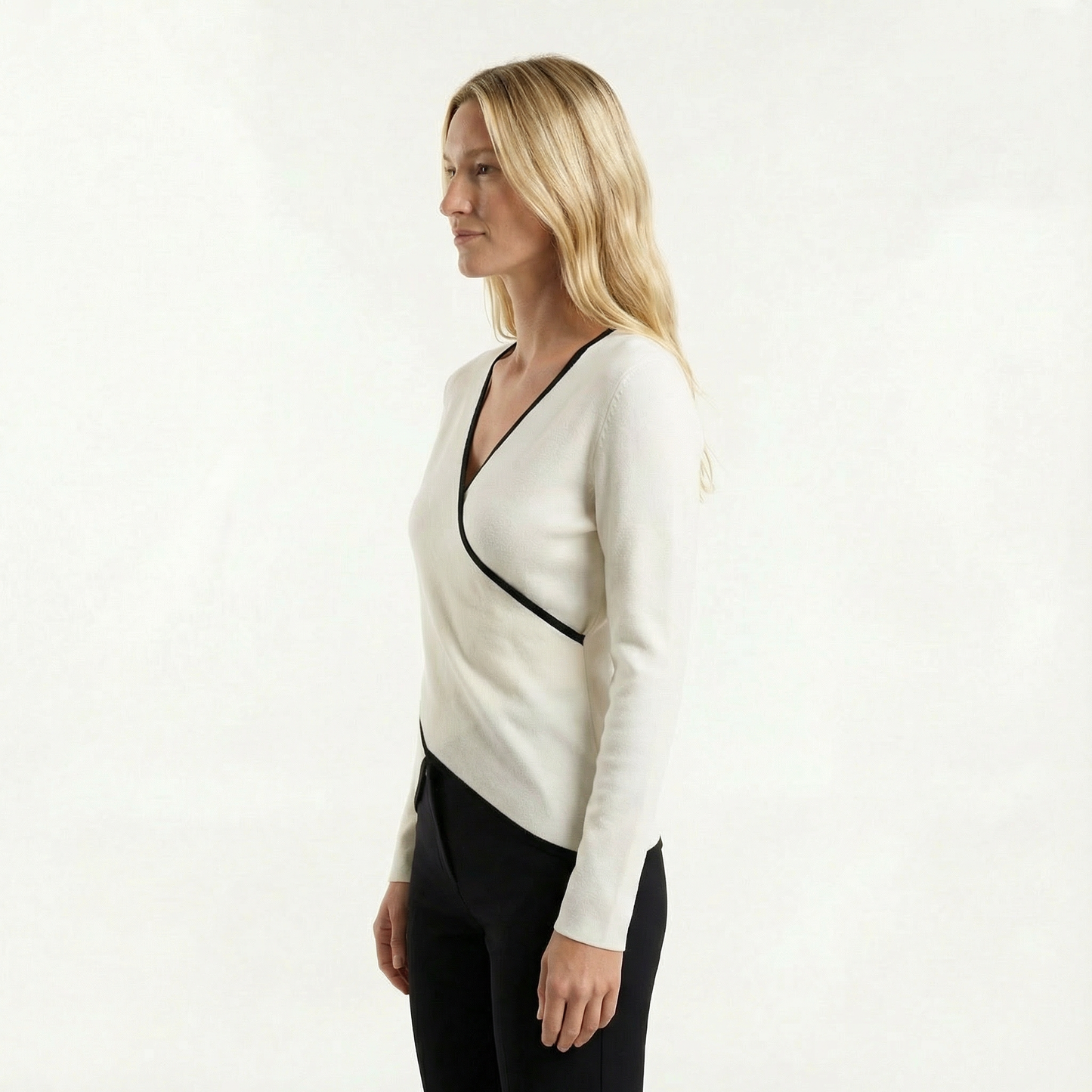 Wrap V-Neck Sweater - Flattering Fit, Soft Knit