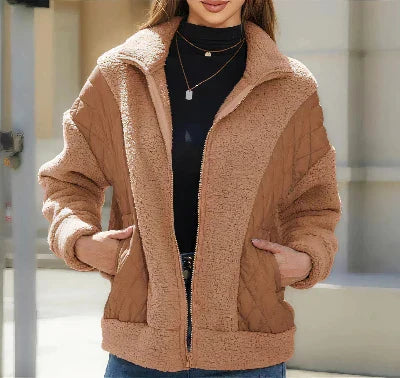 Panelled Zip Front Jacket