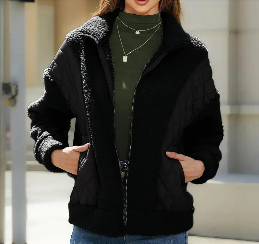 Panelled Zip Front Jacket