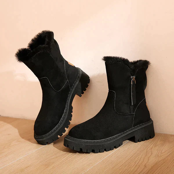 Fall Shearling Zip Boots