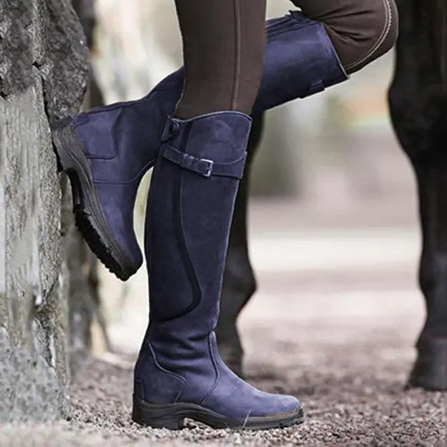 Tall Buckle Riding Boots