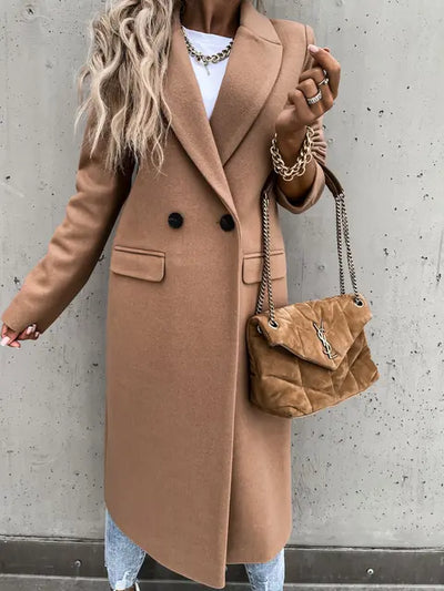 Structured Double-Breasted Overcoat