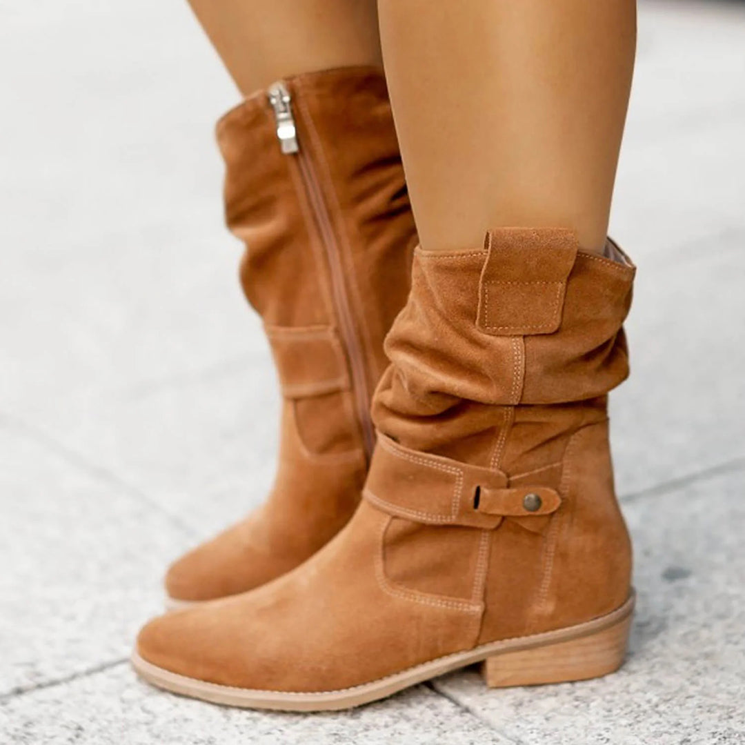 Slouch Strap Mid Boots