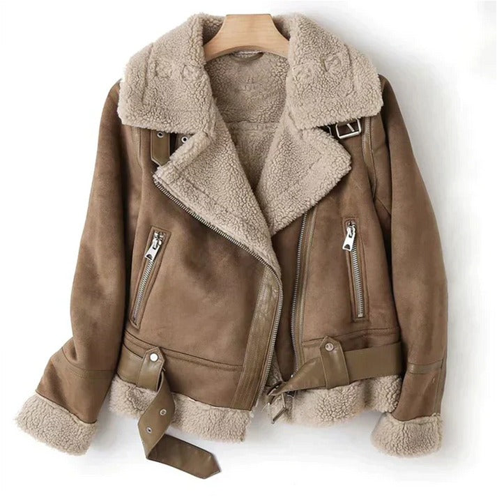 Shearling Biker Jacket For Fall