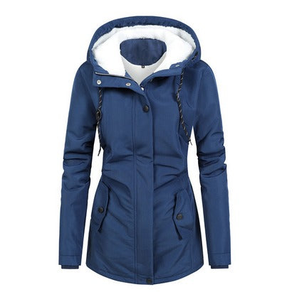 Fall Fleece-Lined Hooded Jacket