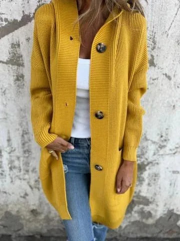 Ribbed Knit Button Cardigan