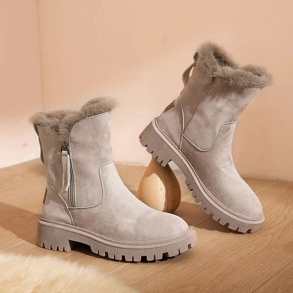 Fall Shearling Zip Boots