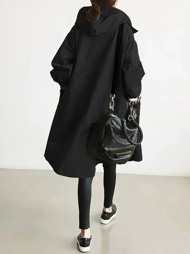Fall Hooded Long Coat