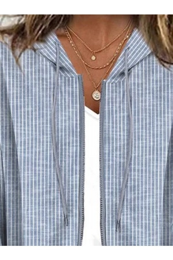 Striped Zip-Up Jacket