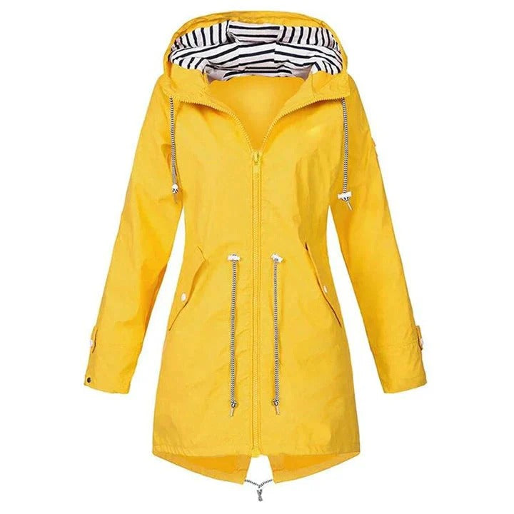 Striped-Lined Hooded Parka