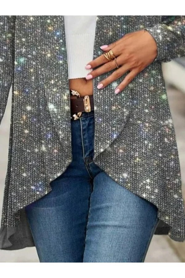 Open Front Sparkle Cardigan