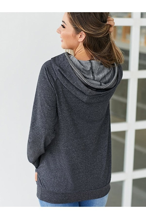Fall Obsidian Drawstring Hoodie