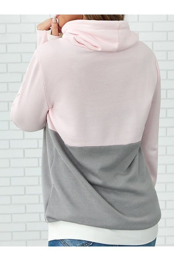 Fall Blush Block Hoodie