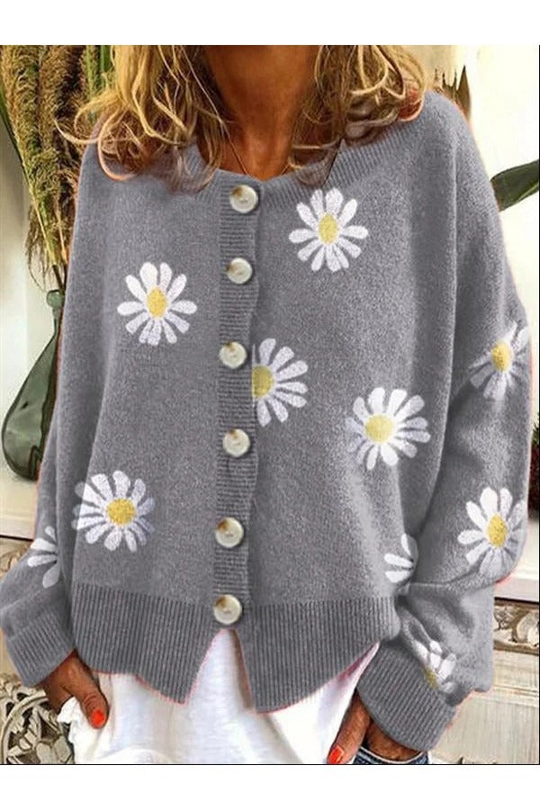 Daisy Button Cardigan