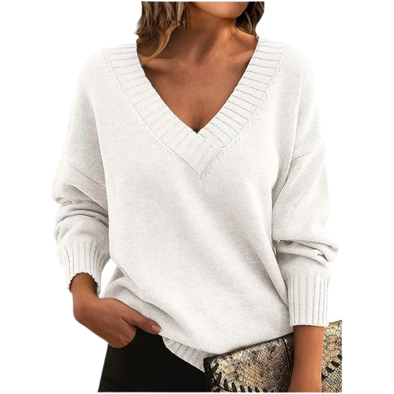 Fall Deep V-Neck Sweater