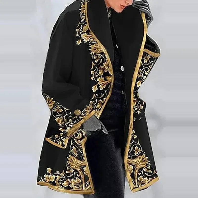 Fall Floral Tapestry Coat