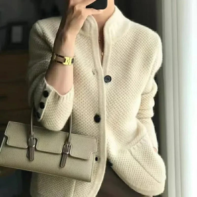 Textured Button Cardigan Jacket