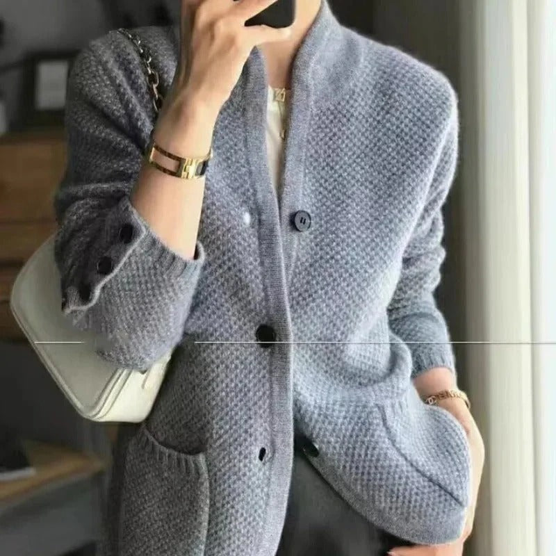 Textured Button Cardigan Jacket