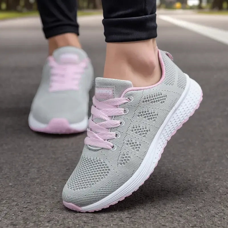 White Knit Sneakers