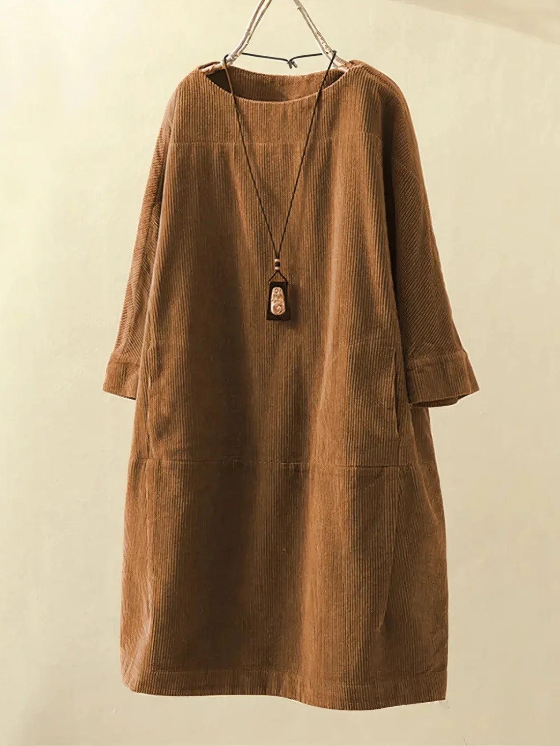 Velda Corduroy Shift Dress