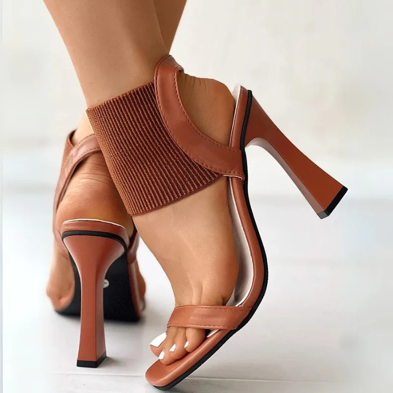 Block Strap Heels