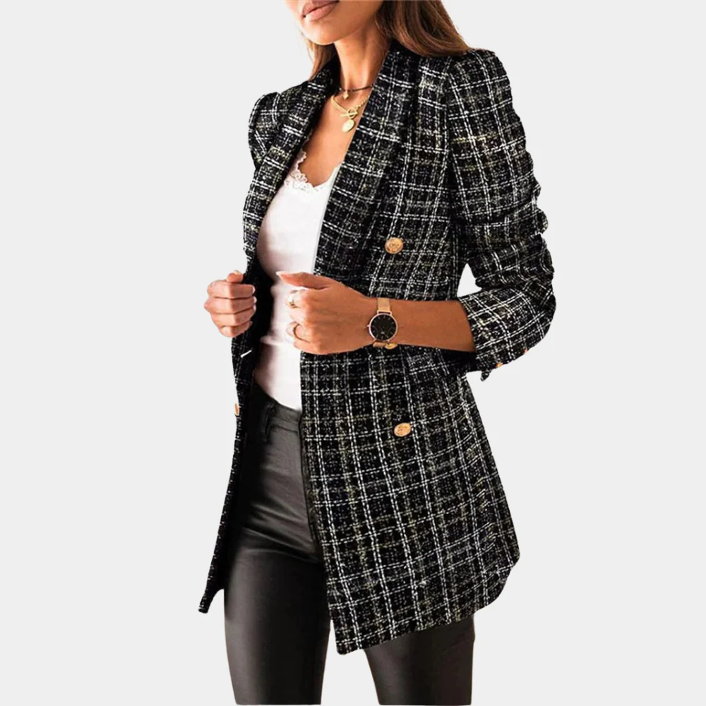 Plaid Longline Blazer