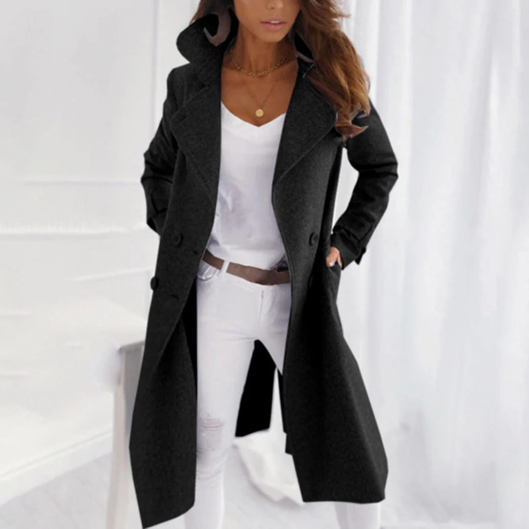 Double-Breasted Long Coat