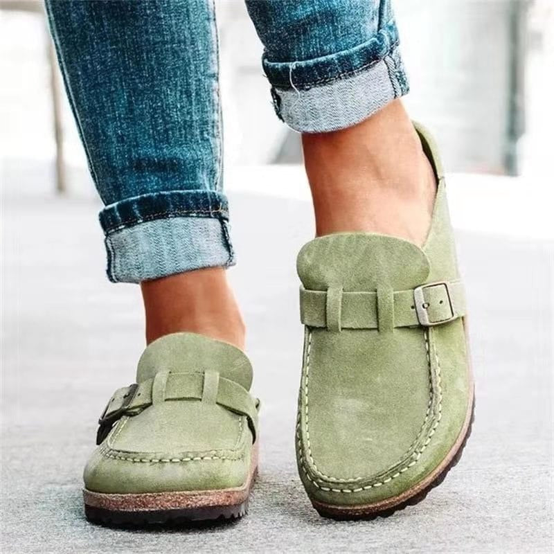 Buckle Detail Moc Loafers