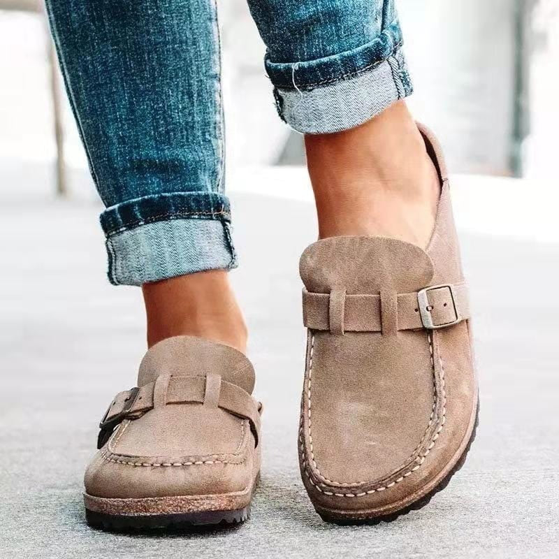 Buckle Detail Moc Loafers