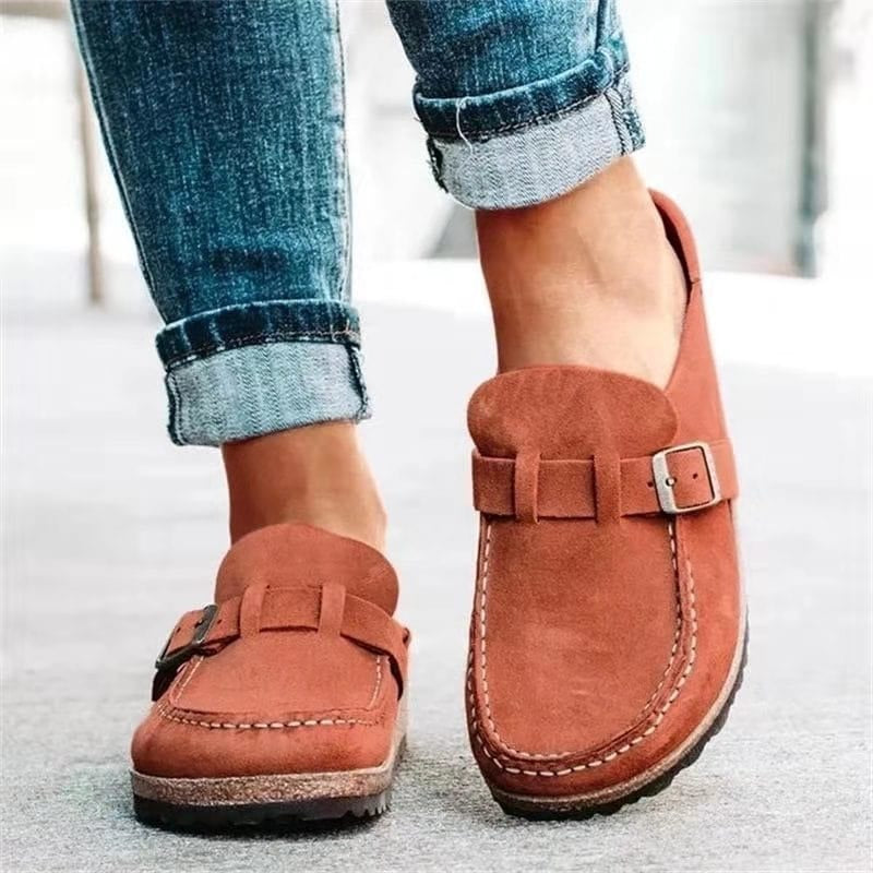 Buckle Detail Moc Loafers