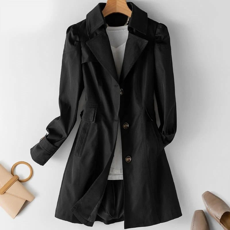 Fall Single-Breasted Trench Coat