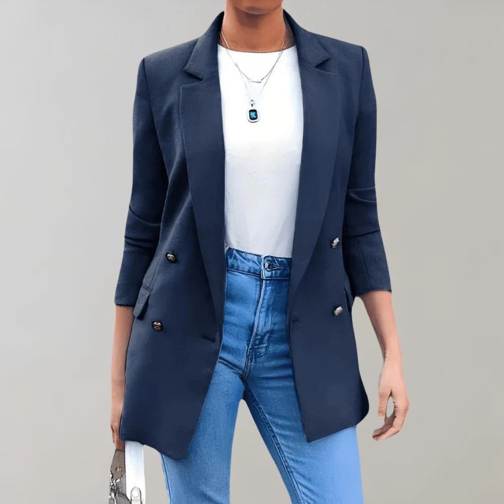 Tailored Double-Breasted Blazer