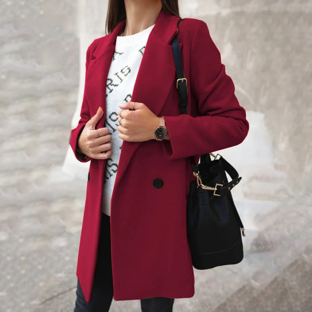 Tailored Double-Breasted Coat