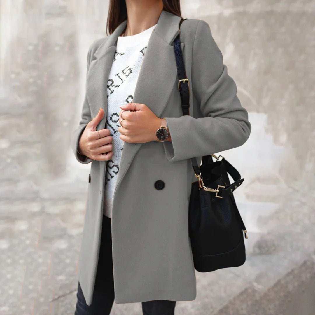 Tailored Double-Breasted Coat