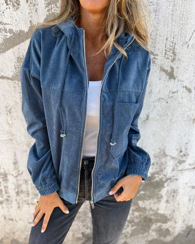 Zip Front Hooded Jacket