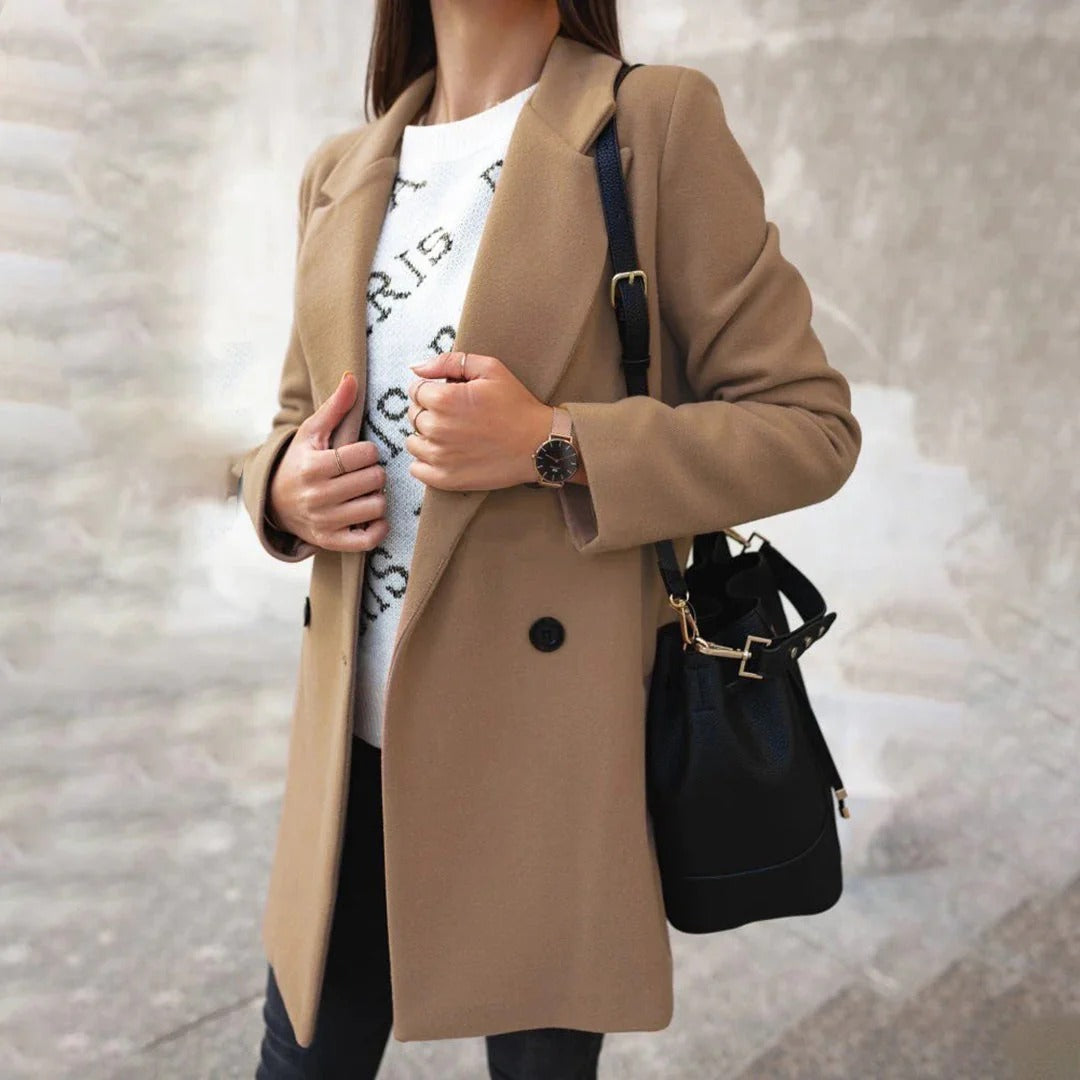 Tailored Double-Breasted Coat
