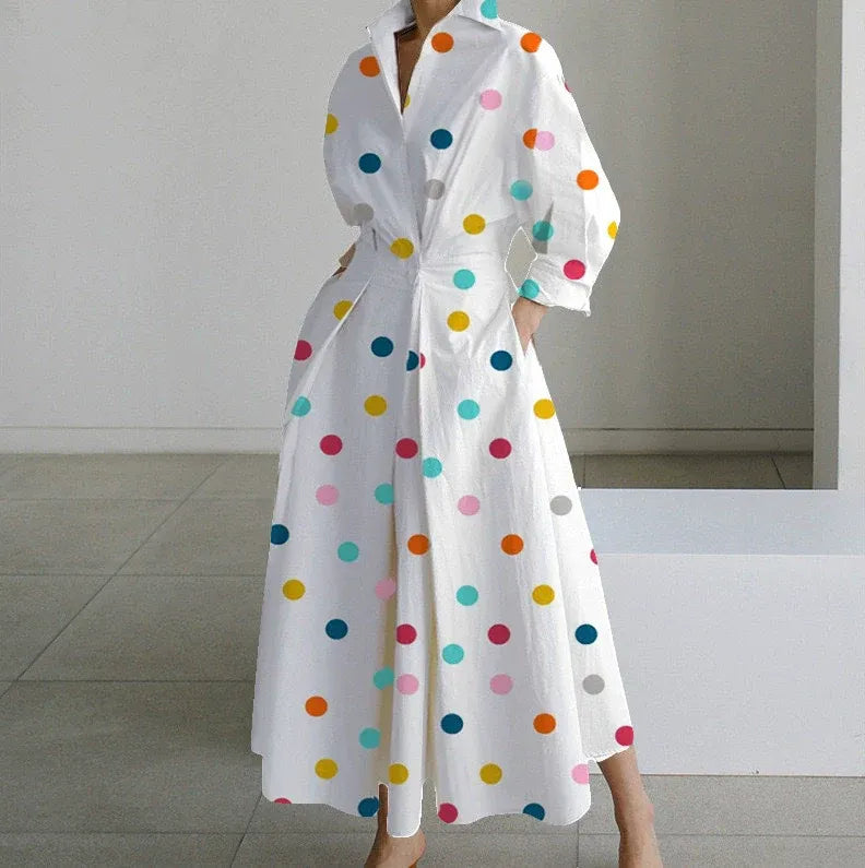 Twist Front Midi Shirt Dress