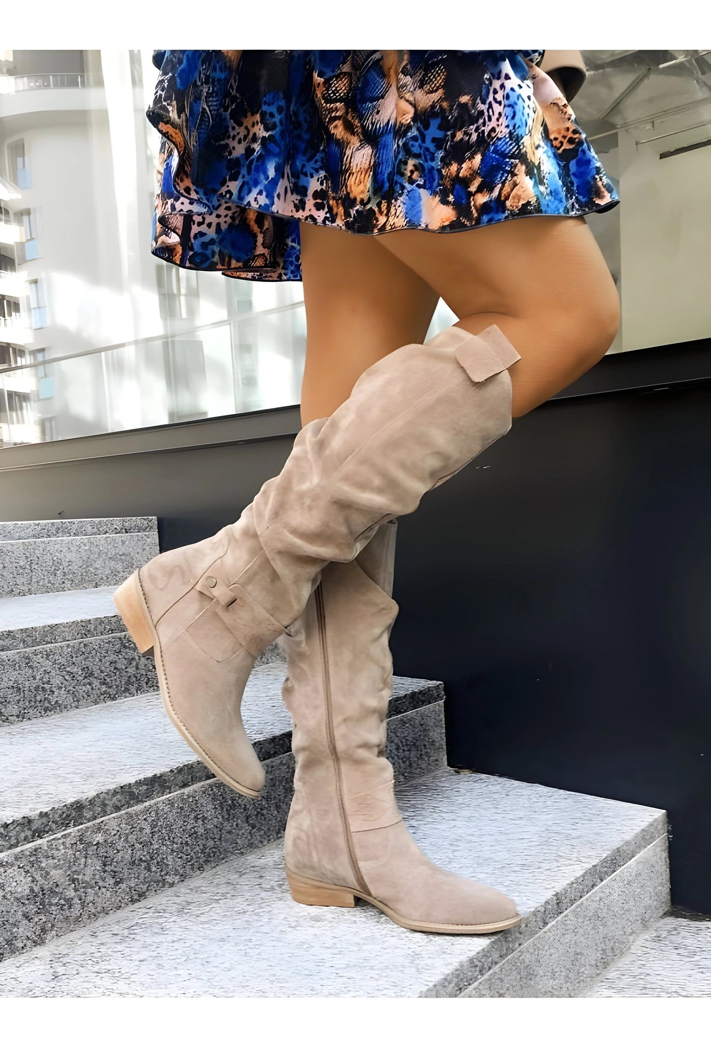 Fall Knee-High Suede Boots